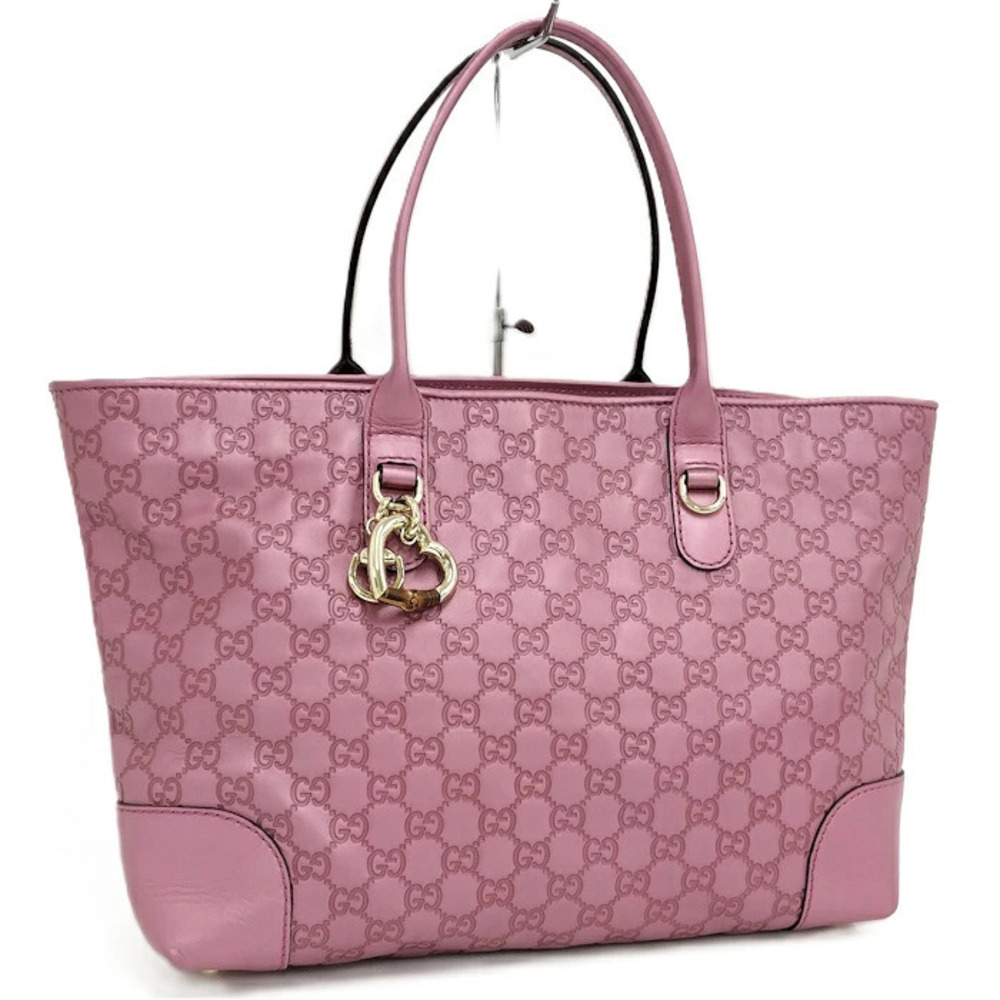 Gucci Tote Bag Guccissima Leather Pink